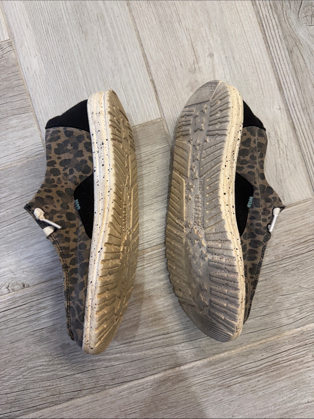 Leopard Print Hey Dude Slip-On Sneakers with Pink Accent - Picture 7 of 8